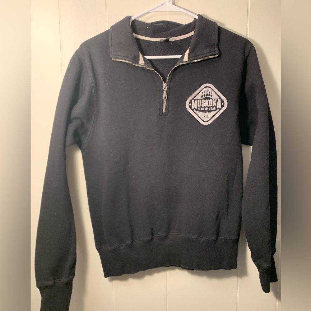 Muskoka Bear wear sweater 
1/4 zip